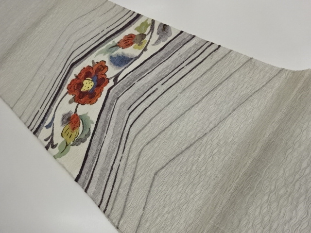 JAPANESE KIMONO / SUKUI WEAVE / CHANGEABLE WEAVE / HORIZONTAL STEPS /